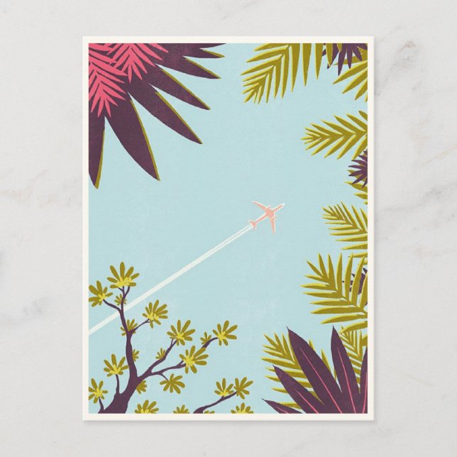 Postal Viaje aéreo vintage (Anverso)