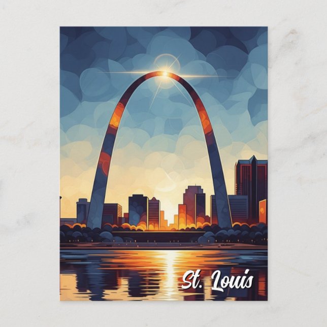 Postal Viaje al Arco Gateway de St Louis (Anverso)