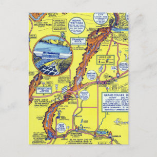 Postal Viaje al mapa histérico de la represa del Gran Con