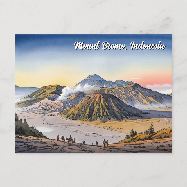 Postal Viaje al Monte Bromo Indonesia (Anverso)
