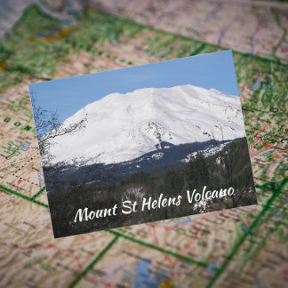 Postal Viaje al Monte St Helens cubierto de nieve