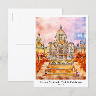Postal Viaje al Museo Nacional de Arte de Cataluña España