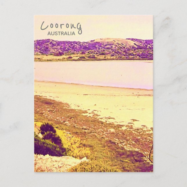 Postal Viaje al Parque Nacional de Coorong en Australia (Anverso)