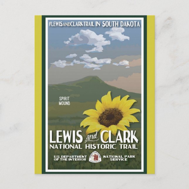 Postal Viaje al Parque Nacional de Dakota del Sur (Anverso)