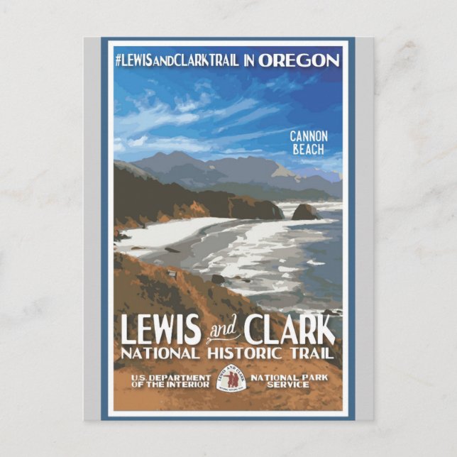 Postal Viaje al Parque Nacional de la Playa de Oregón (Anverso)