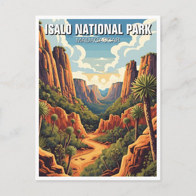 Postal Viaje al Parque Nacional Isalo de Madagascar (Anverso)