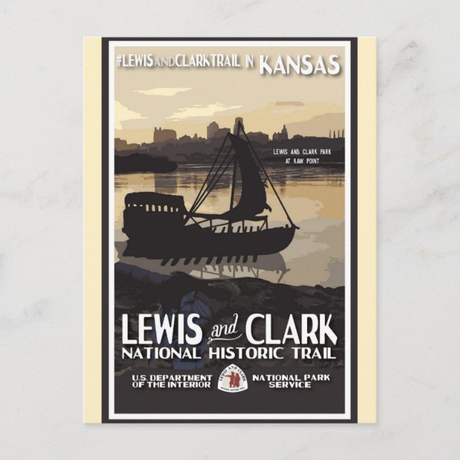 Postal Viaje al Parque Nacional Vintage Kansas (Anverso)