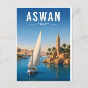 Postal Viaje al patrimonio del río Nilo en Asuán Egipto