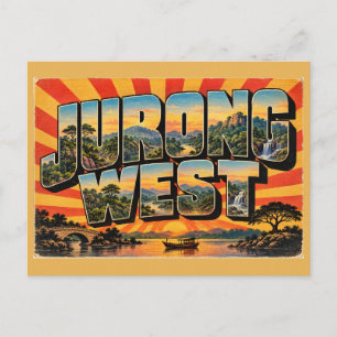 Postal Viaje Antiguo a Colinas de Jurong West 
