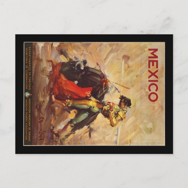 Postal Viaje Antiguo a México Matador de Toros (Anverso)