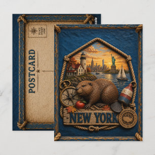 Postal Viaje Antiguo a Nueva York