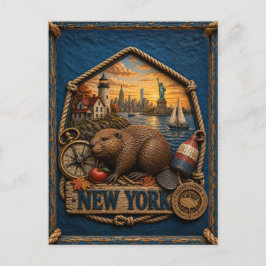 Postal Viaje Antiguo a Nueva York