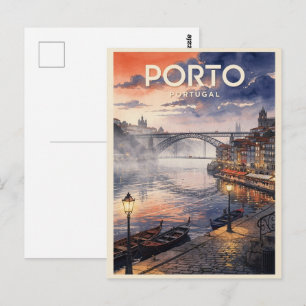 Postal Viaje Antiguo a Oporto Portugal