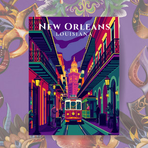 Postal Viaje Antiguo al Barrio Francés de Nueva Orleans