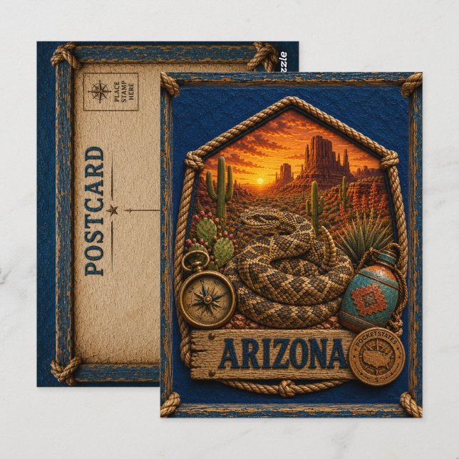 Postal Viaje Antiguo Arizona (Anverso / Reverso)