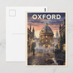 Postal Viaje Antiguo Oxford Inglaterra