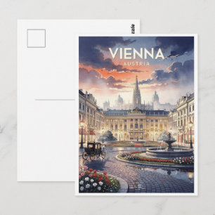 Postal Viaje Antiguo Viena Austria
