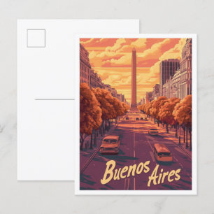 Postal Viaje artístico argentino de Buenos Aires