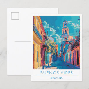 Postal Viaje artístico argentino de Buenos Aires