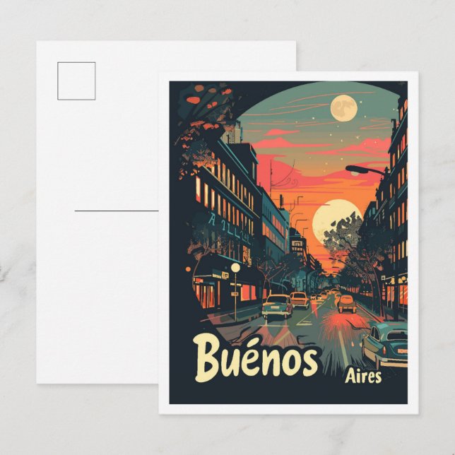 Postal Viaje artístico argentino de Buenos Aires (Anverso / Reverso)