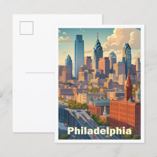Postal Viaje artístico de Philadelphia Pennsylvania USA