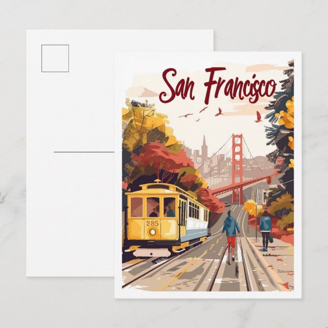 Postal Viaje artístico de San Francisco California (Anverso / Reverso)