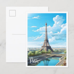 Postal Viaje artístico francés de París