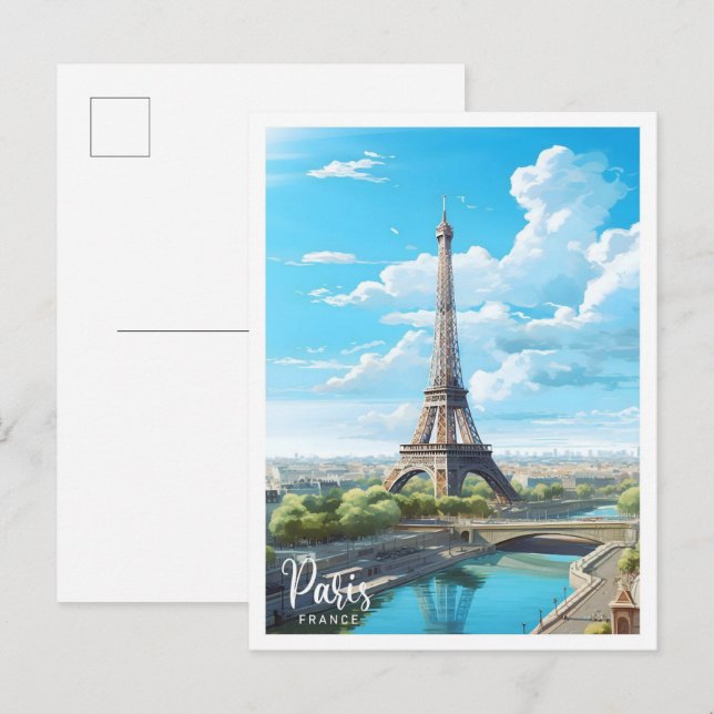 Postal Viaje artístico francés de París (Anverso / Reverso)