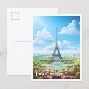 Postal Viaje artístico francés de París