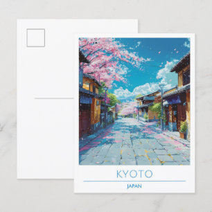 Postal Viaje artístico japonés de Kioto