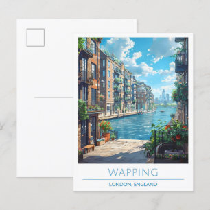 Postal Viaje artístico vintage de Wapping England