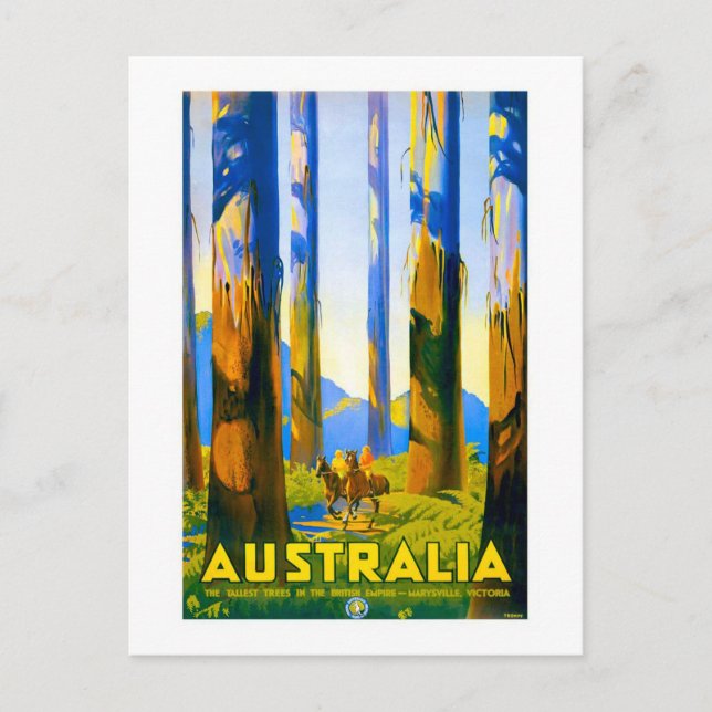 Postal Viaje australiano de Percy Trompf 1930 (Anverso)