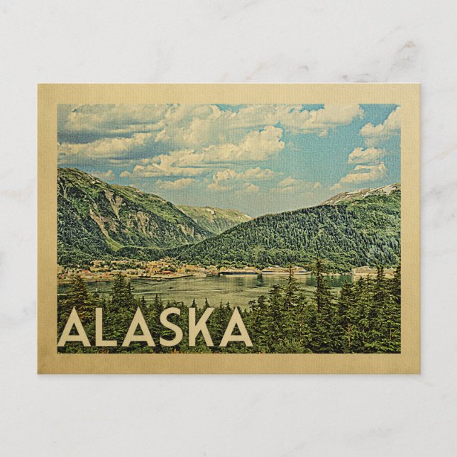 Postal Viaje de Alaska Vintage (Anverso)