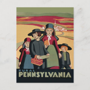 Postal Viaje de Amish Rural Pennsylvania