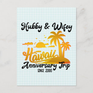 Postal Viaje de aniversario de bodas a Hawaii para pareja