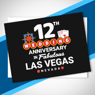 Postal Viaje de aniversario de bodas número 12 a Las Vega