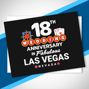 Postal Viaje de aniversario de bodas número 18 a Las Vega