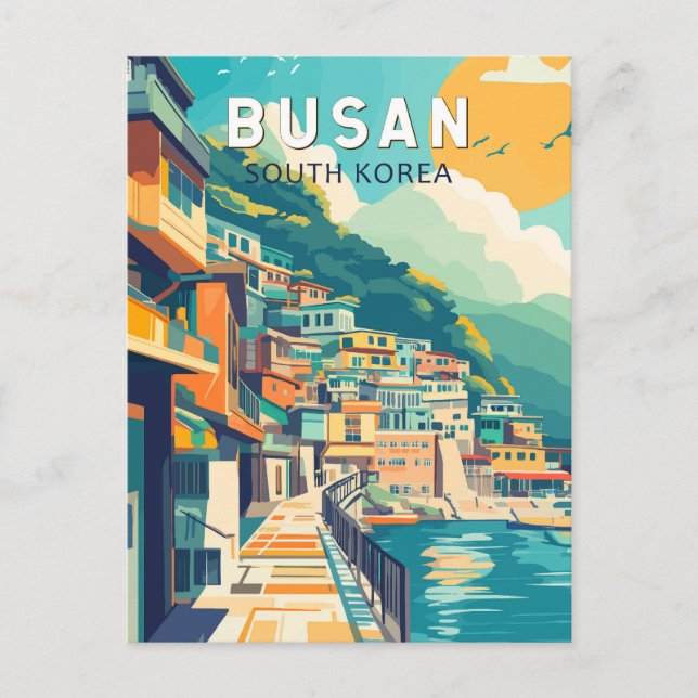 Postal Viaje de arte de Busan en Corea del Sur (Anverso)