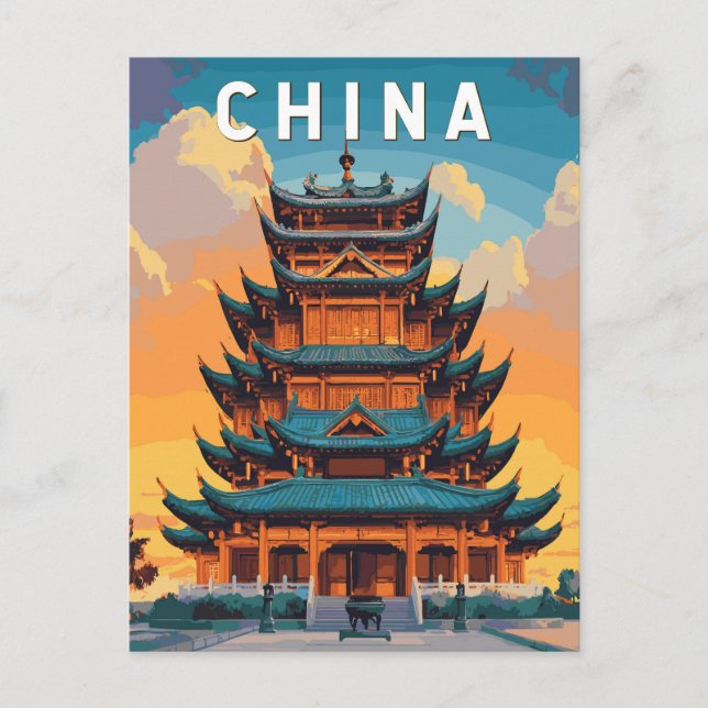Postal Viaje de arte de Ilustracion en China (Anverso)