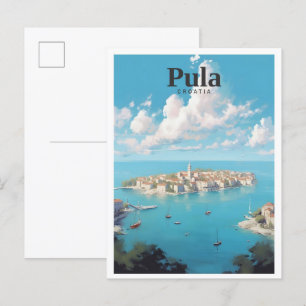 Postal Viaje de arte de Pula Croatia