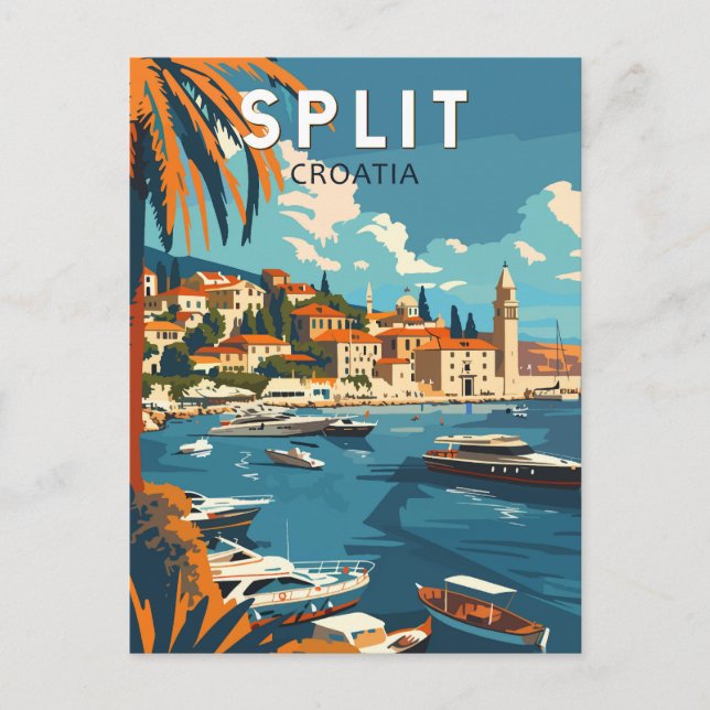 Postal Viaje de arte de Split en Croacia (Anverso)