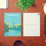 Postal Viaje de arte de Toronto Canadá<br><div class="desc">Diseño de viaje vector retro de Toronto. Toronto,  la capital de la provincia de Ontario,  es una importante ciudad canadiense a lo largo de la orilla noroccidental del lago Ontario.</div>