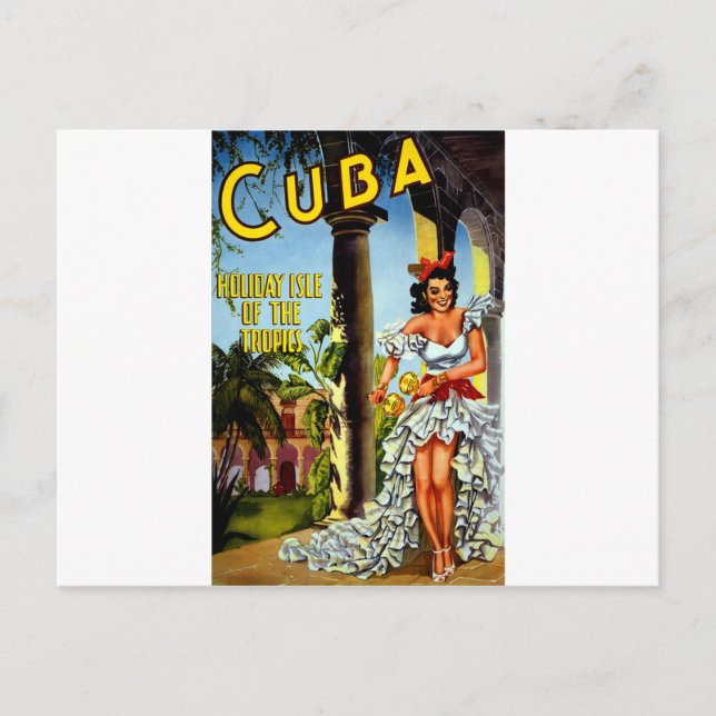 Postal Viaje de bailarina cubana (Anverso)