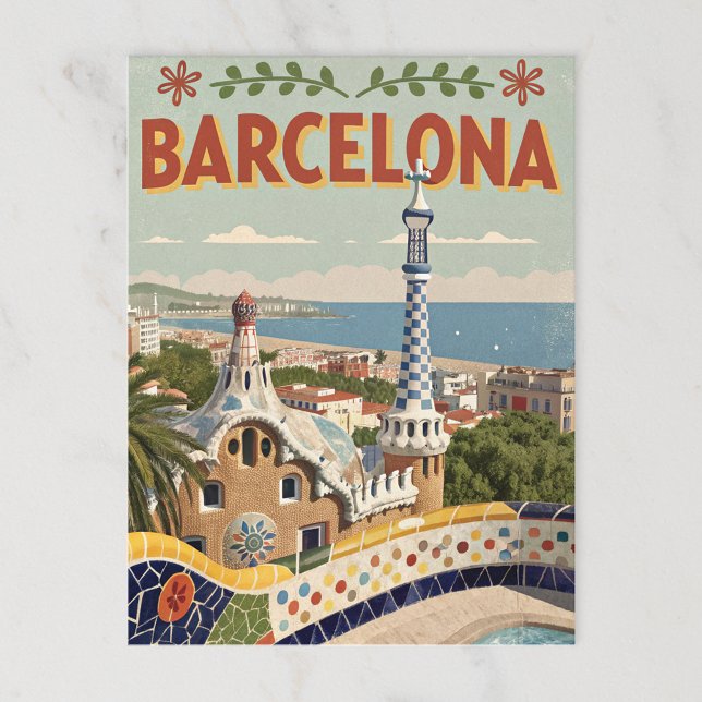 Postal Viaje de Barcelona Gaudí (Subido por el creador)
