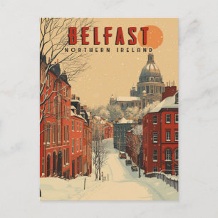 Postal Viaje de Belfast de invierno de época