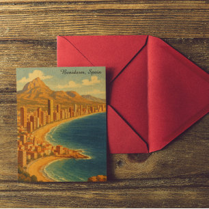 Postal Viaje de Benidorm Costa Blanca España