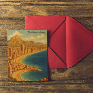 Postal Viaje de Benidorm Costa Blanca España