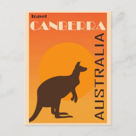 Postal Viaje de canberra australiana canguro