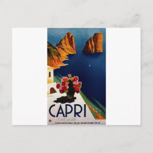 Postal Viaje de Capri Italia Vintage