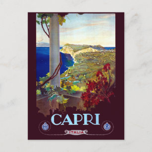 Postal Viaje de Capri Italia Vintage